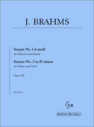 Cover - Brahms, Sonate Nr. 3 op. 108